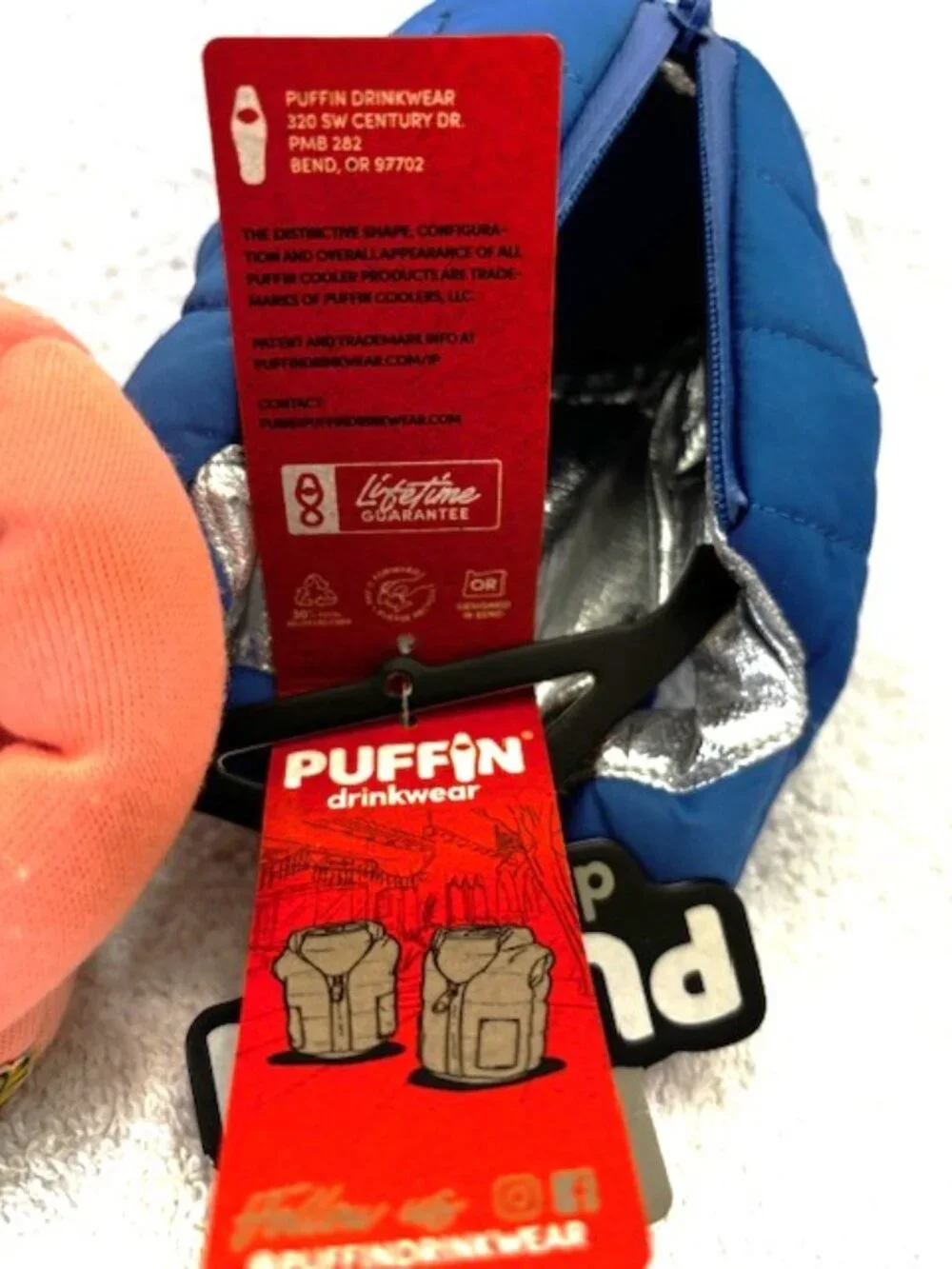 Puffin drinkwear two pack insulators: The Puffy Vest and The Hoodie